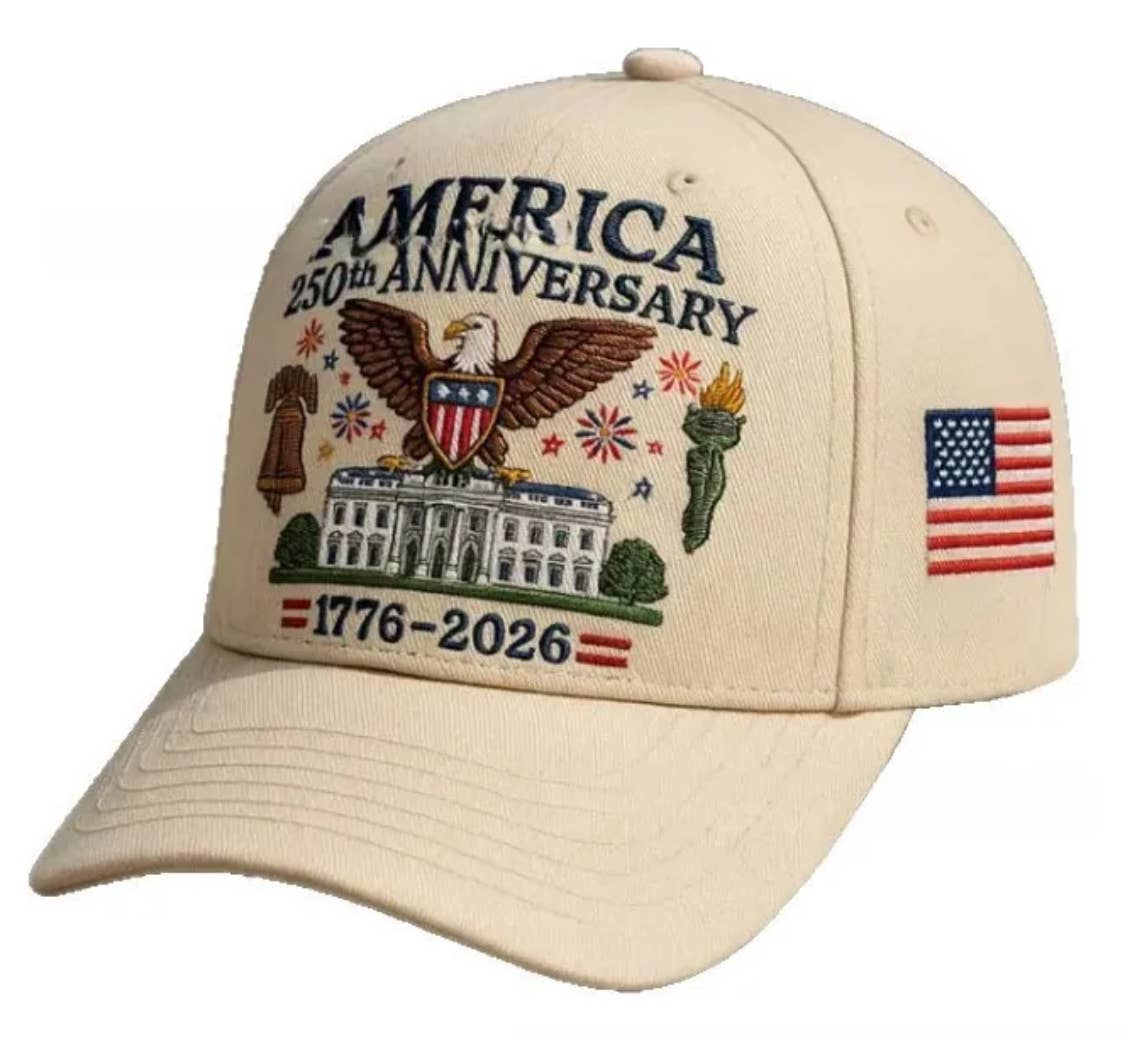 250th America Anniversary Baseball Cap ~ Embroidered