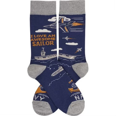 I Love an Awesome Sailor Socks