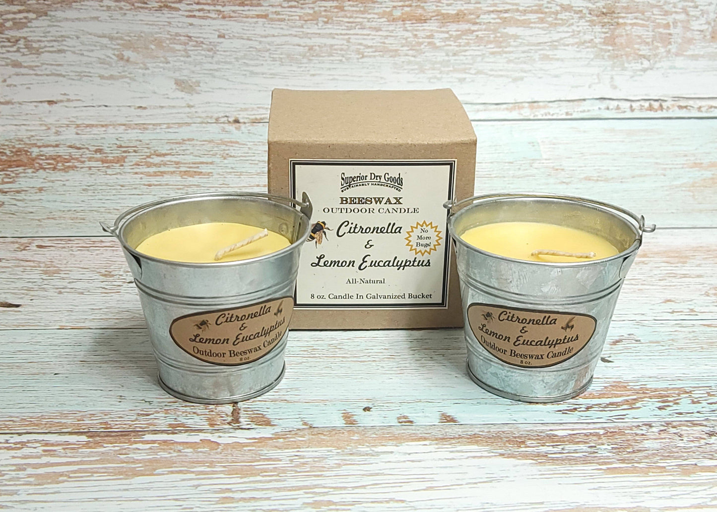 Beeswax Mosquito Bucket Candle 8 oz