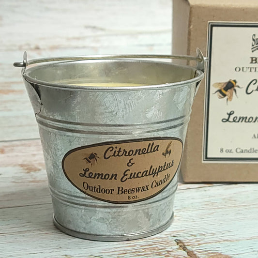 Beeswax Mosquito Bucket Candle
