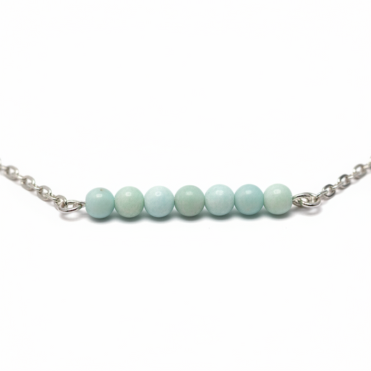 Larimar Necklace- Bar Stones