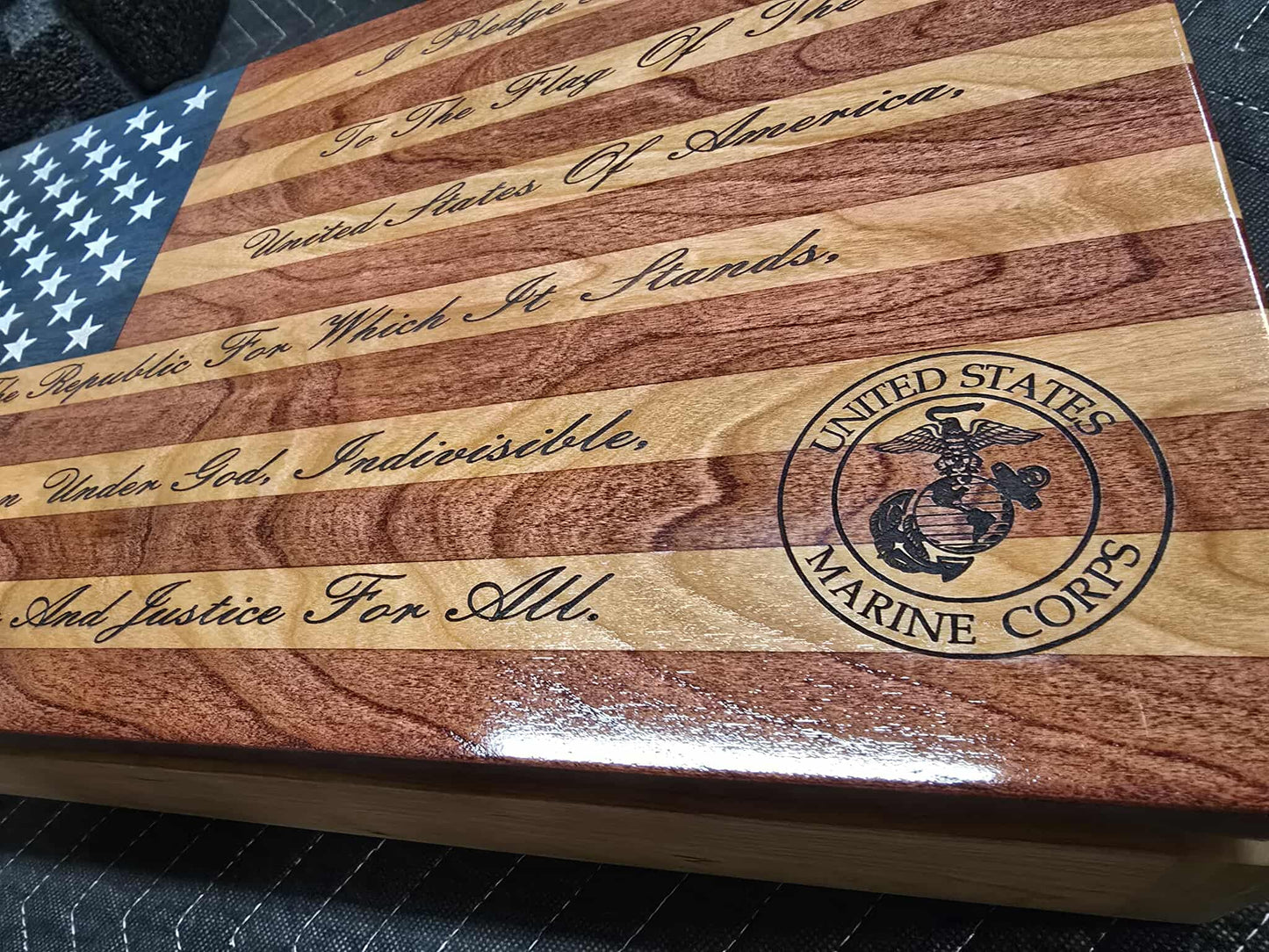 Small Handcrafted Cherry Hardwood Concealment Box – Made by U.S. Veterans