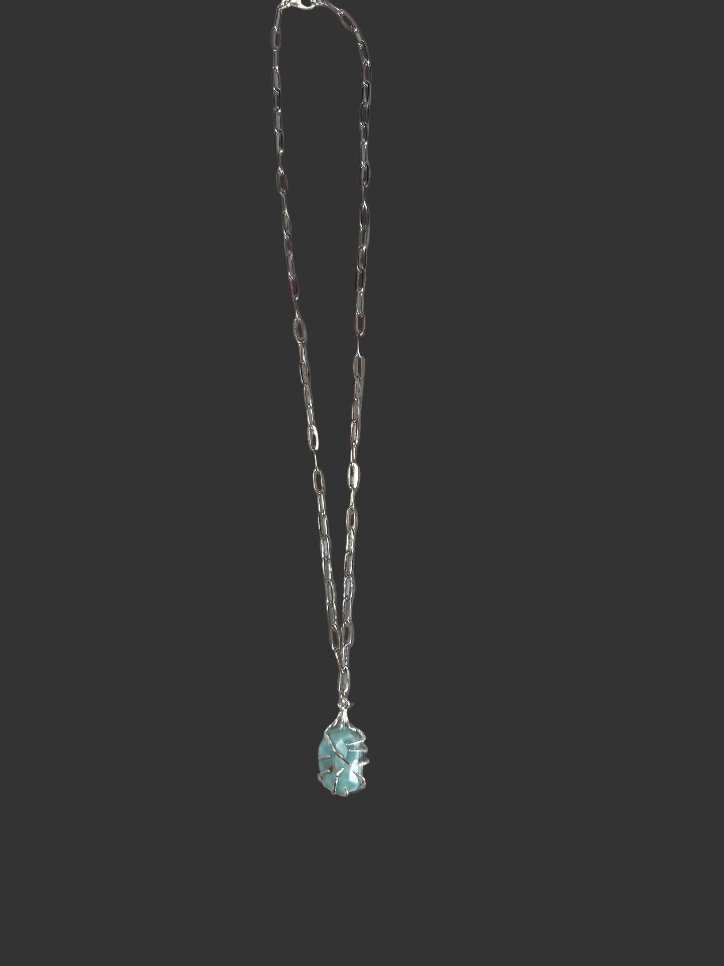 Larimar Necklace- Single Stone