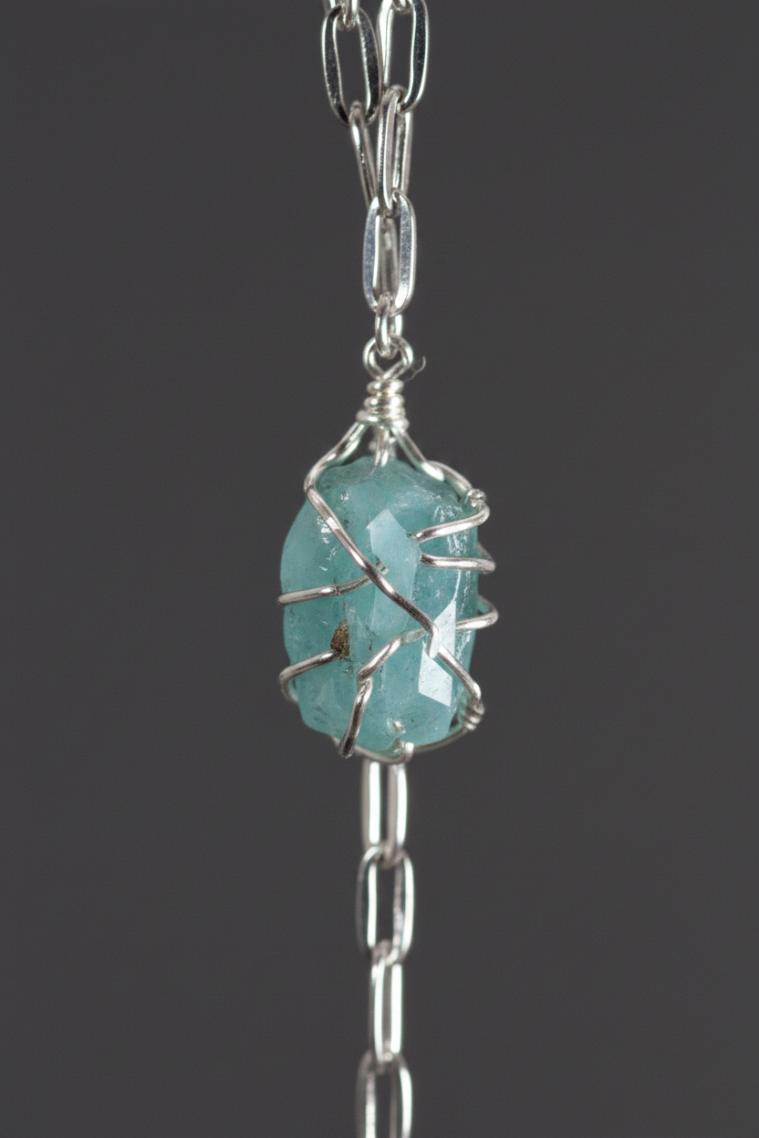 Larimar Necklace- Single Stone