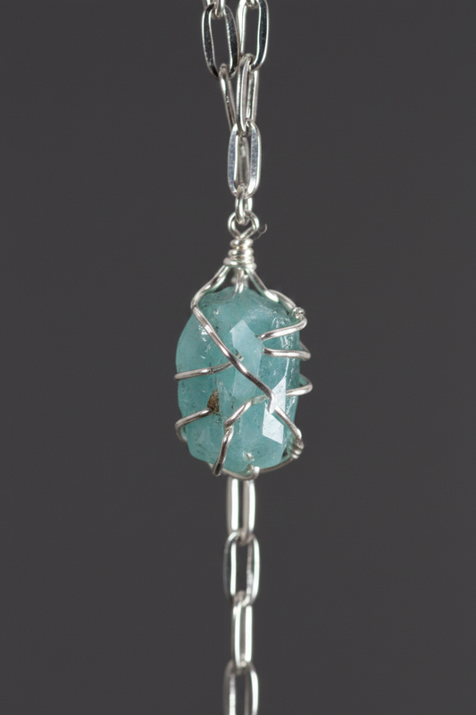 Larimar Necklace- Single Stone