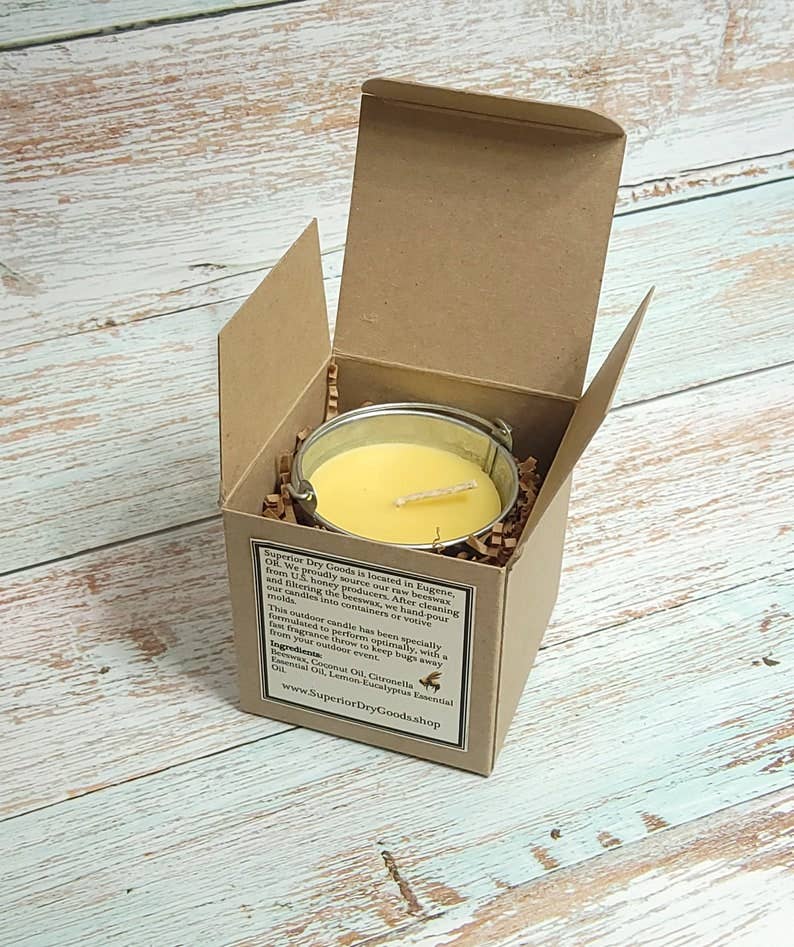 Beeswax Mosquito Bucket Candle 8 oz