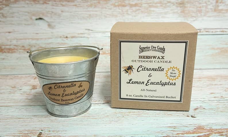Beeswax Mosquito Bucket Candle 8 oz