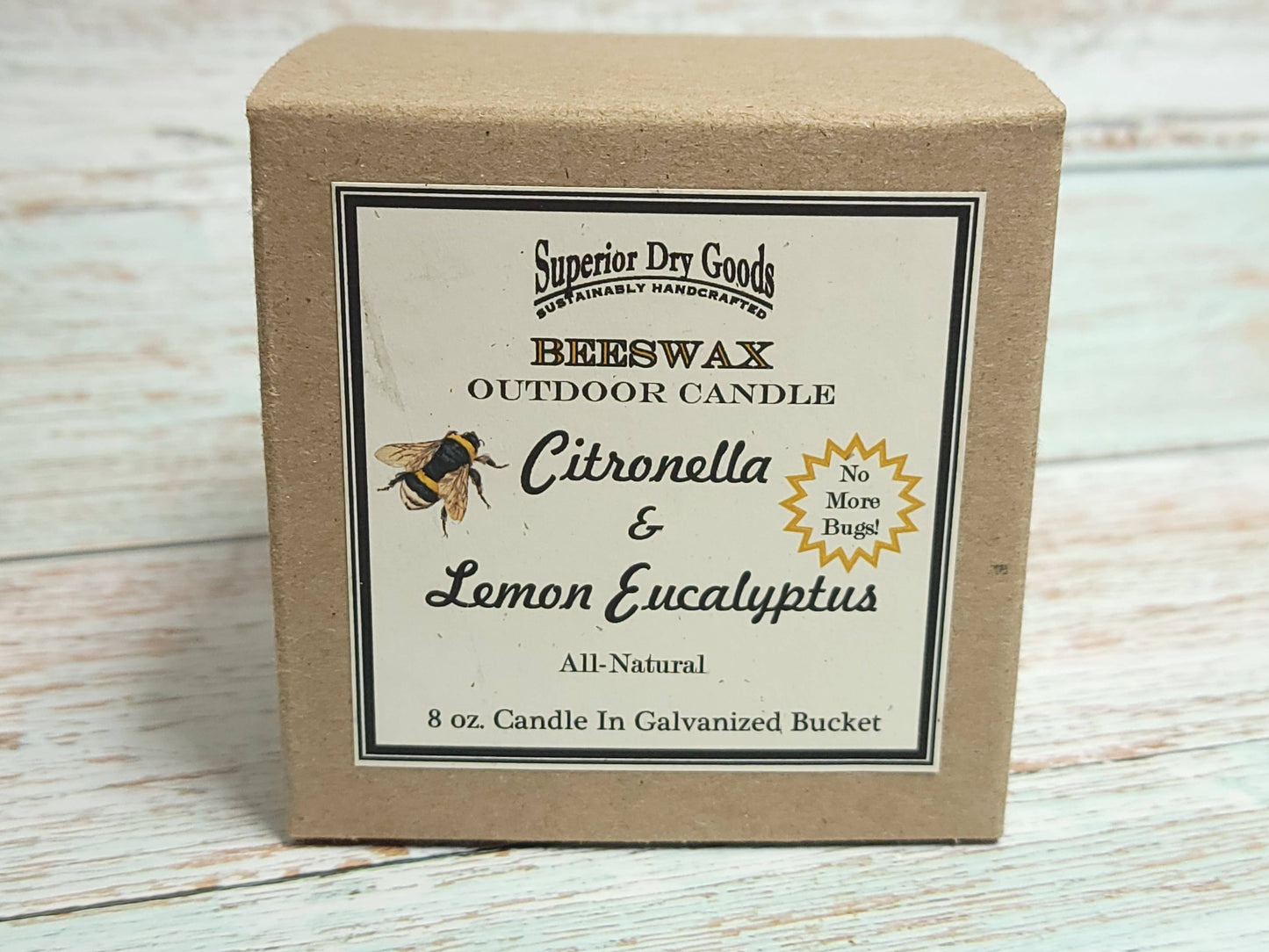 Beeswax Mosquito Bucket Candle 8 oz