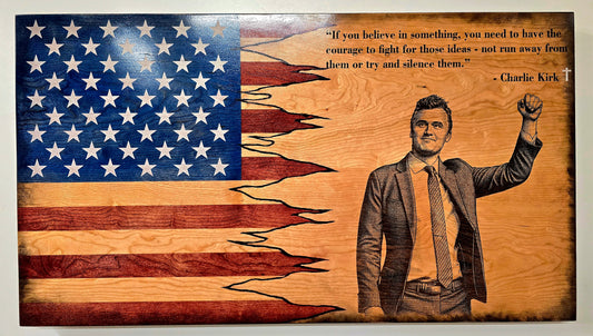 Faith & Freedom Handcrafted Patriotic Wall Flag – Made by U.S. Veterans